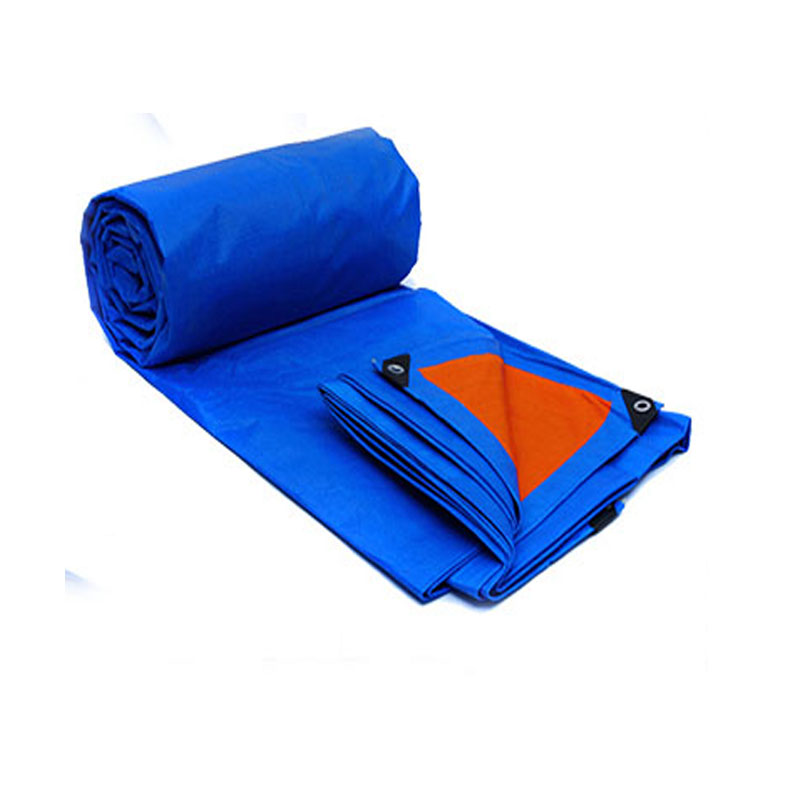 Blue and orange tarpaulin